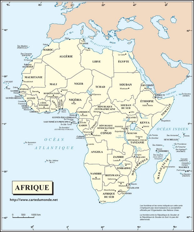 Carte Afrique 