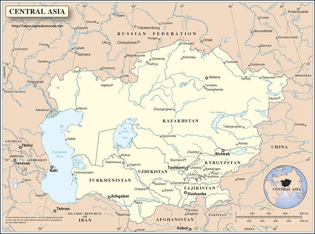 Central Asia Map