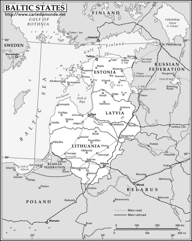 Map Baltic States