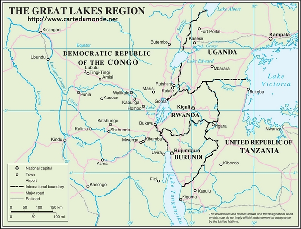 Mapa świata Region Wielkich Jezior 1 angielski