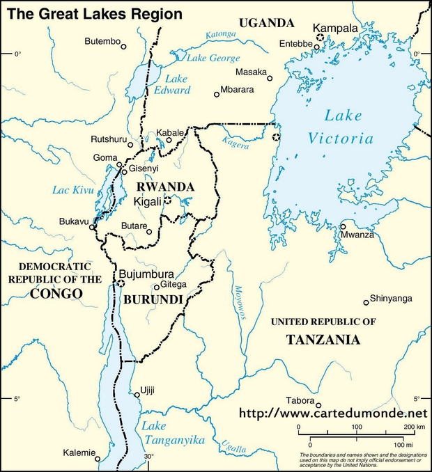 Region der Großen Seen 2 Englisch Karte