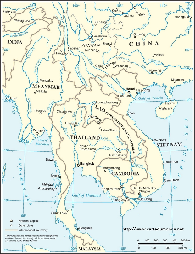 Región del Mekong Mapa