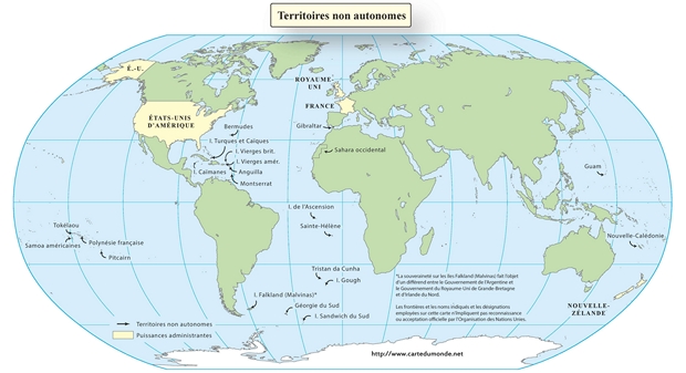 No Autónomo Territorios Mapa Francés