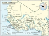 Afrika Karte von Westen