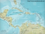 Carte Amérique centrale physique