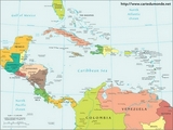 Mittelamerika Political Map
