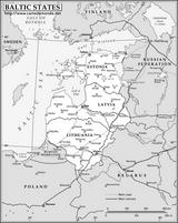 Kaart Baltische staten