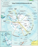 Politische Karte der Antarktis Region