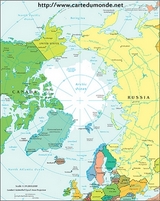 Mapa político Región ártica