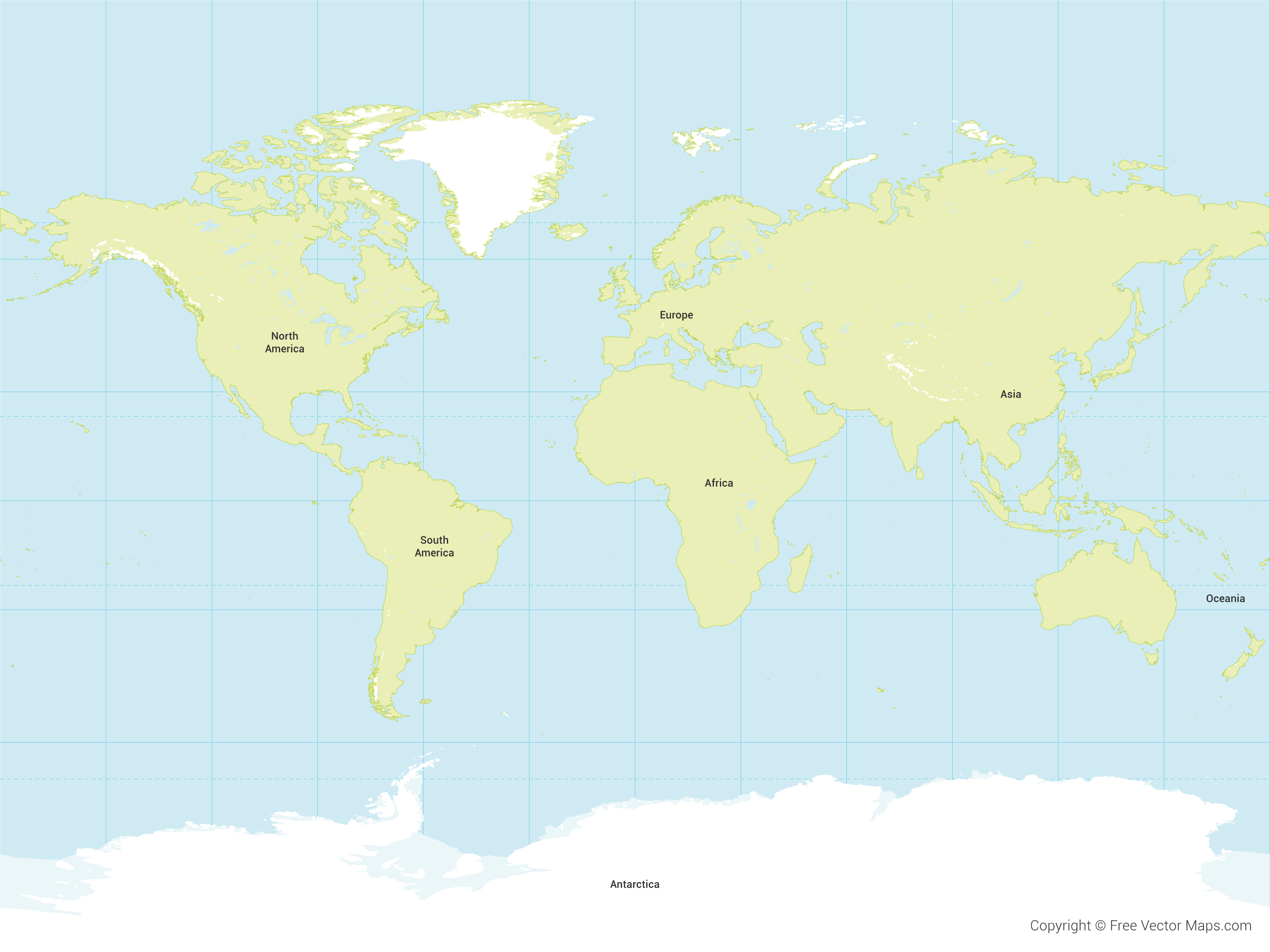 Gratis Kaart de Wereld, Wereld kaart