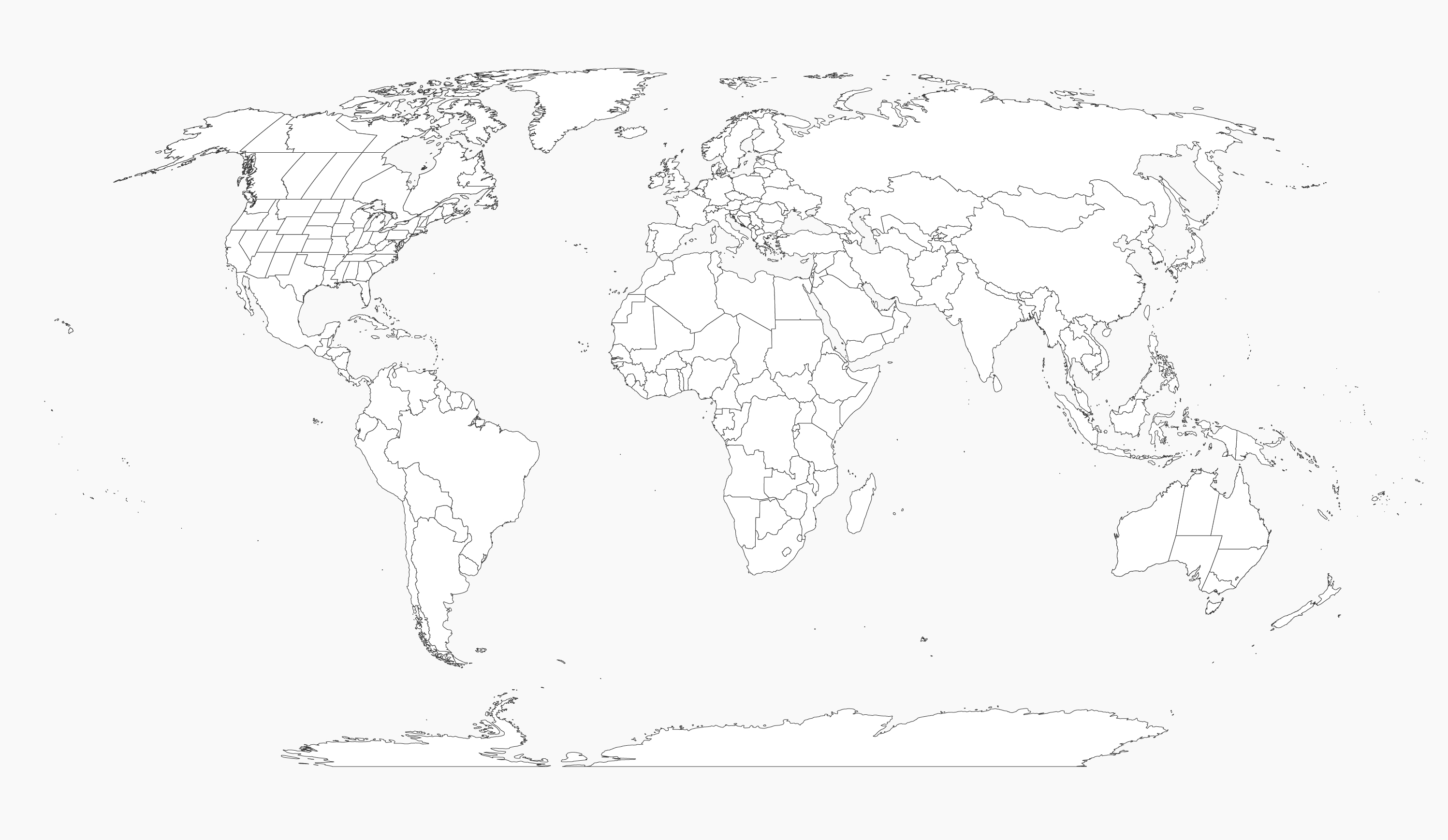 Carte du monde vierge  Carte du monde imprimable, Carte du monde, Carte du  monde a imprimer