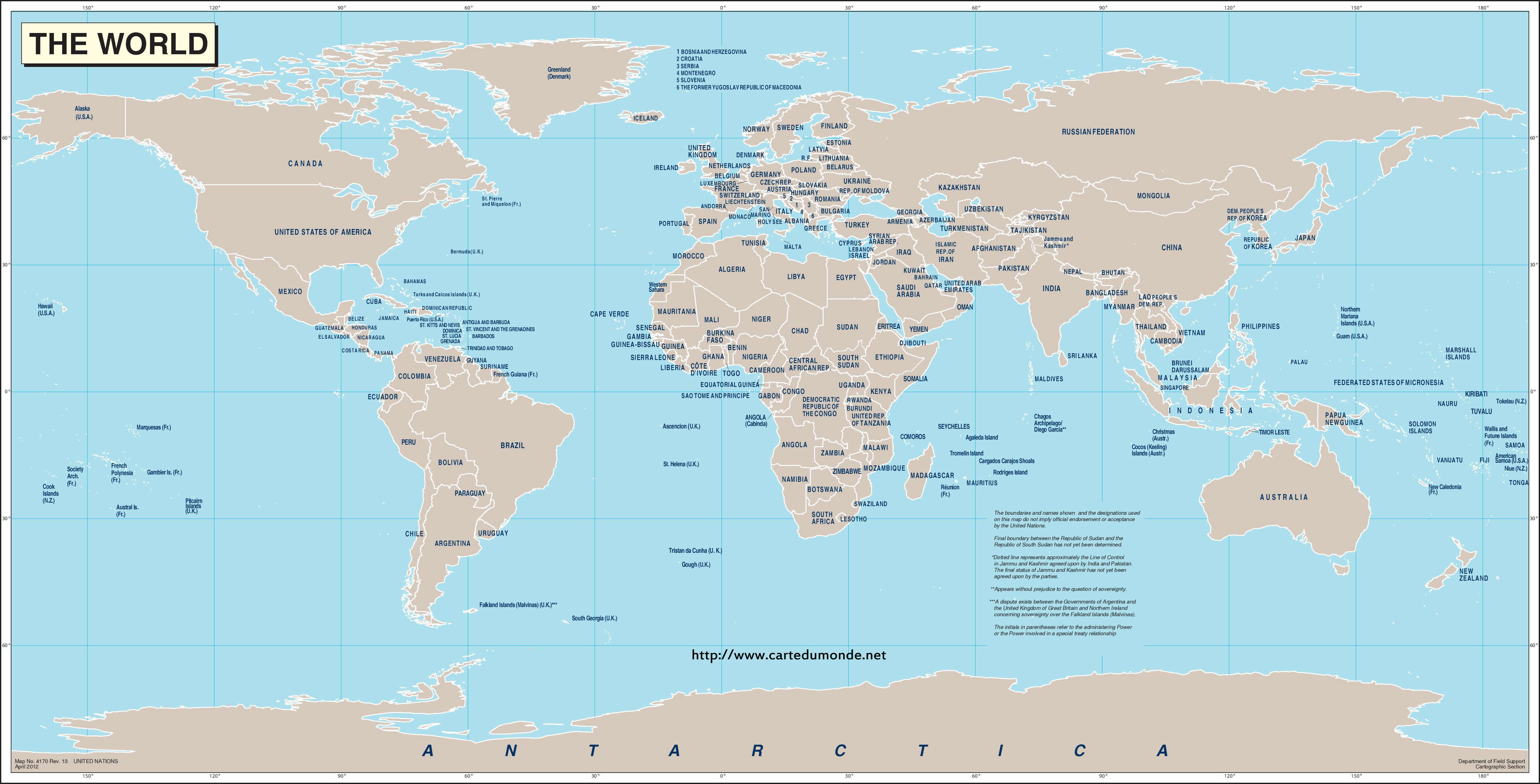 Map, Wereld kaart