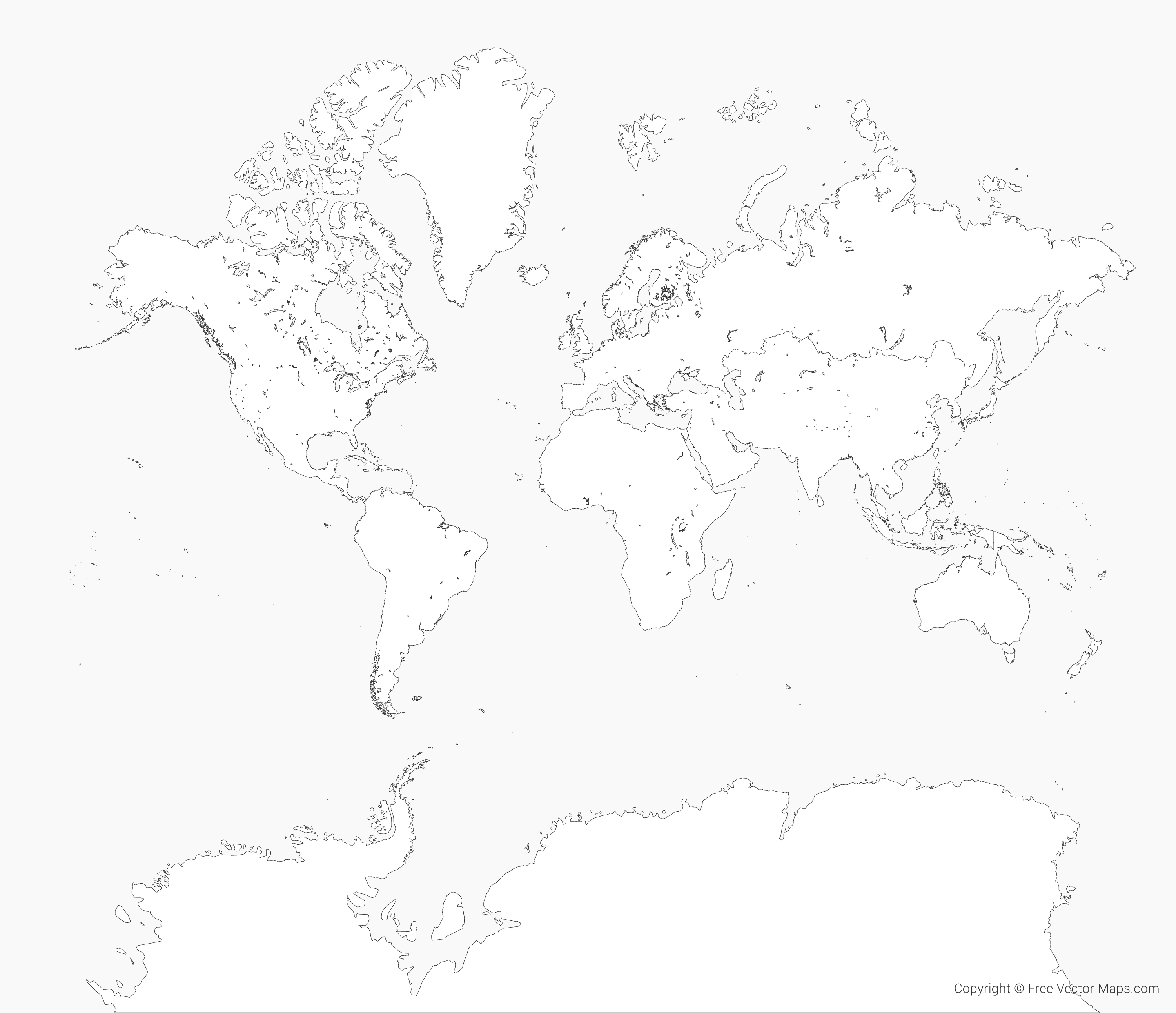 carte du monde world map planisphère Stock Vector