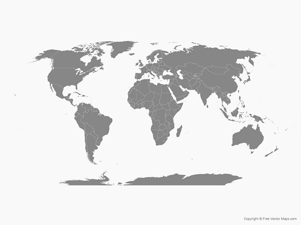 carte du monde world map planisphère Stock Vector