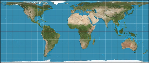 Atlas-Weltkarte
