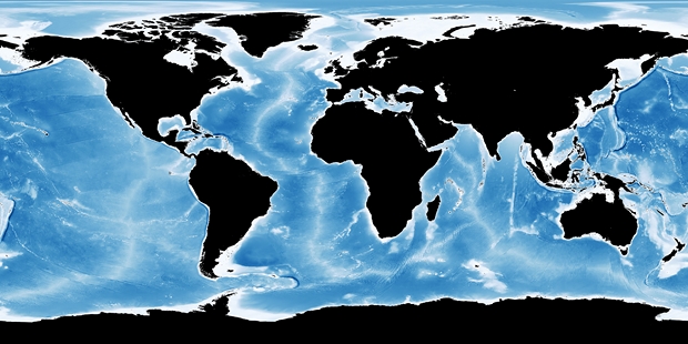 World Map bathymetry