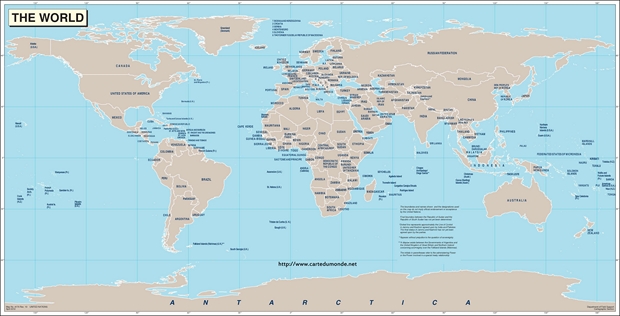 World-maps  Carte du monde - Planisphère - Plan de ville