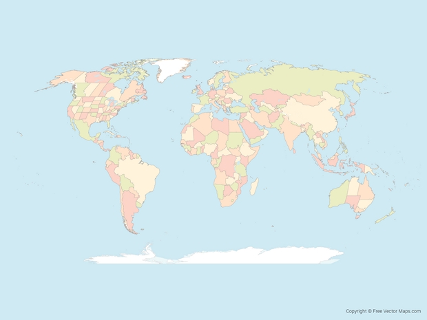 Carte muette recto/verso monde