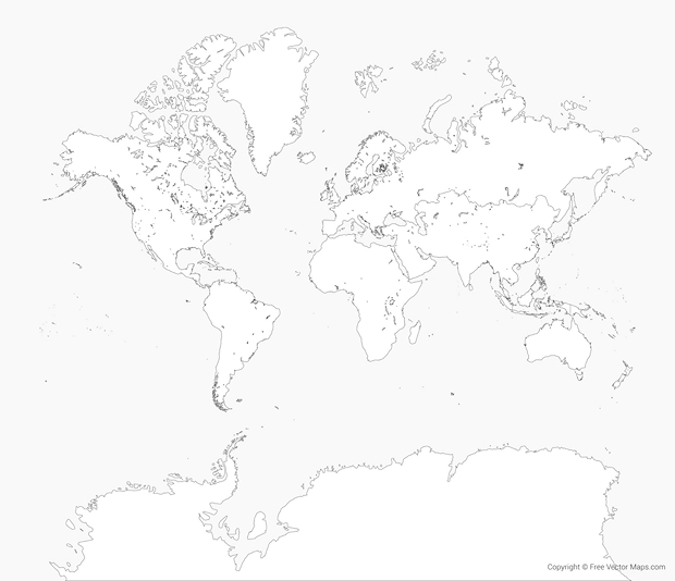 Mappemonde vierge