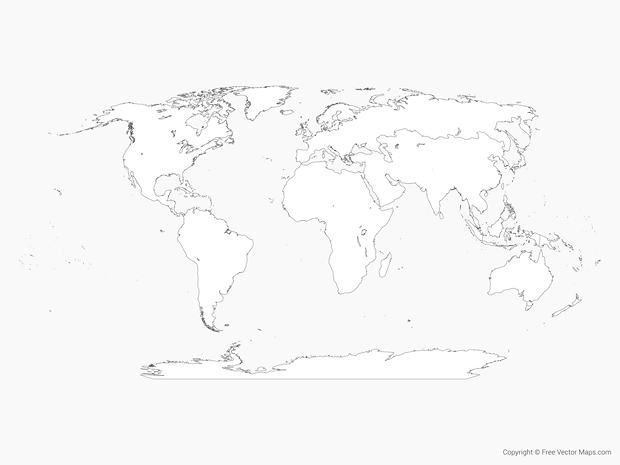 Mapa imprimir mundo en blanco