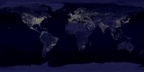 World Map Night Lights