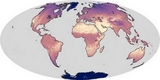 Temperature map of the Earth's surface