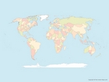 Wereld schetsen kaart