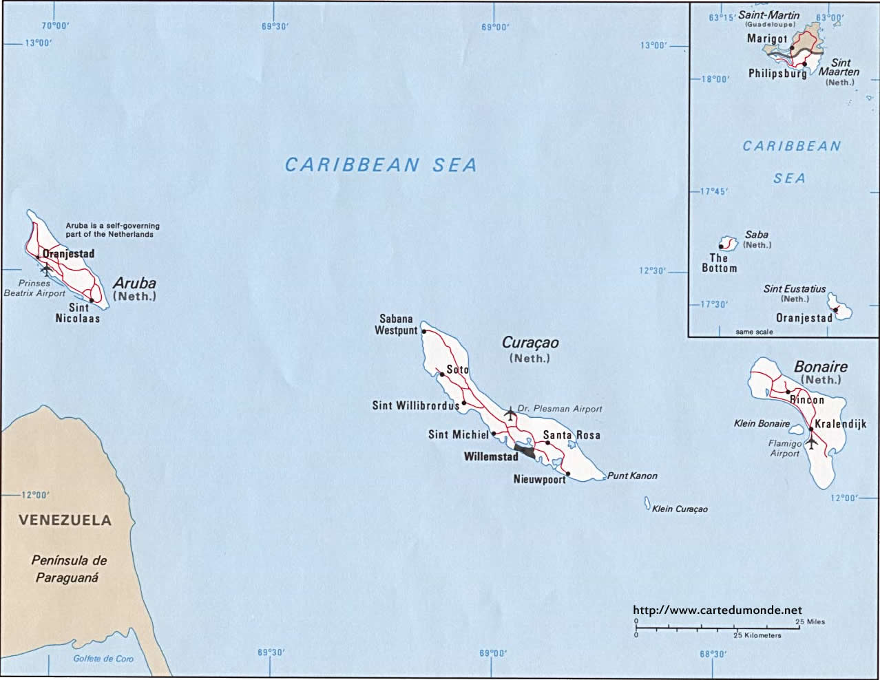 aruba carte du monde