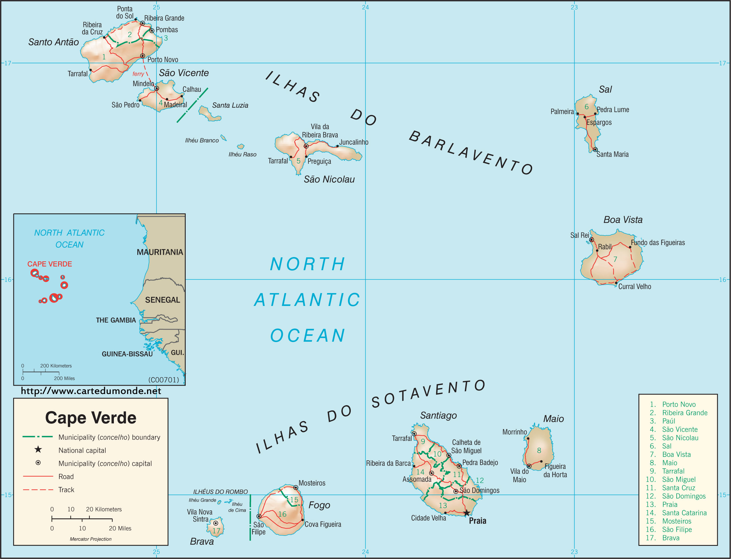 Agrandar el mapa Cabo Verde