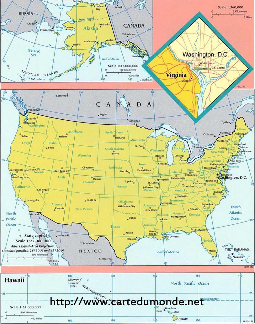 Grande carte États-Unis