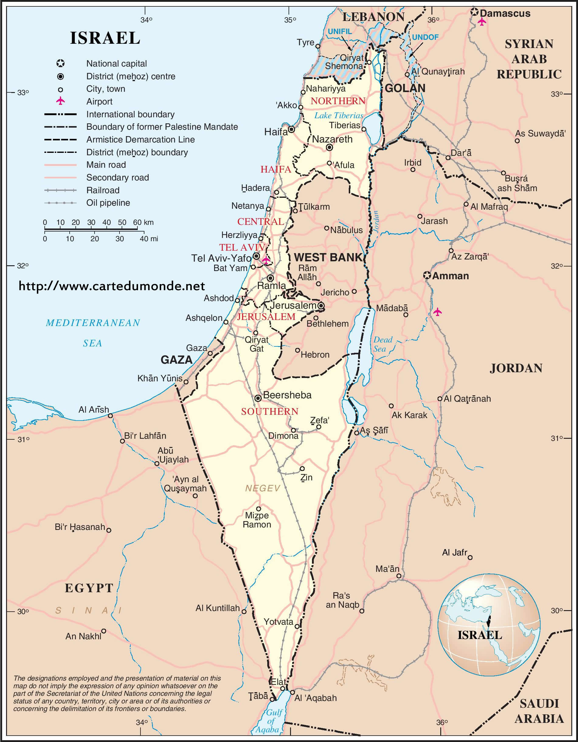 Carte Israel 