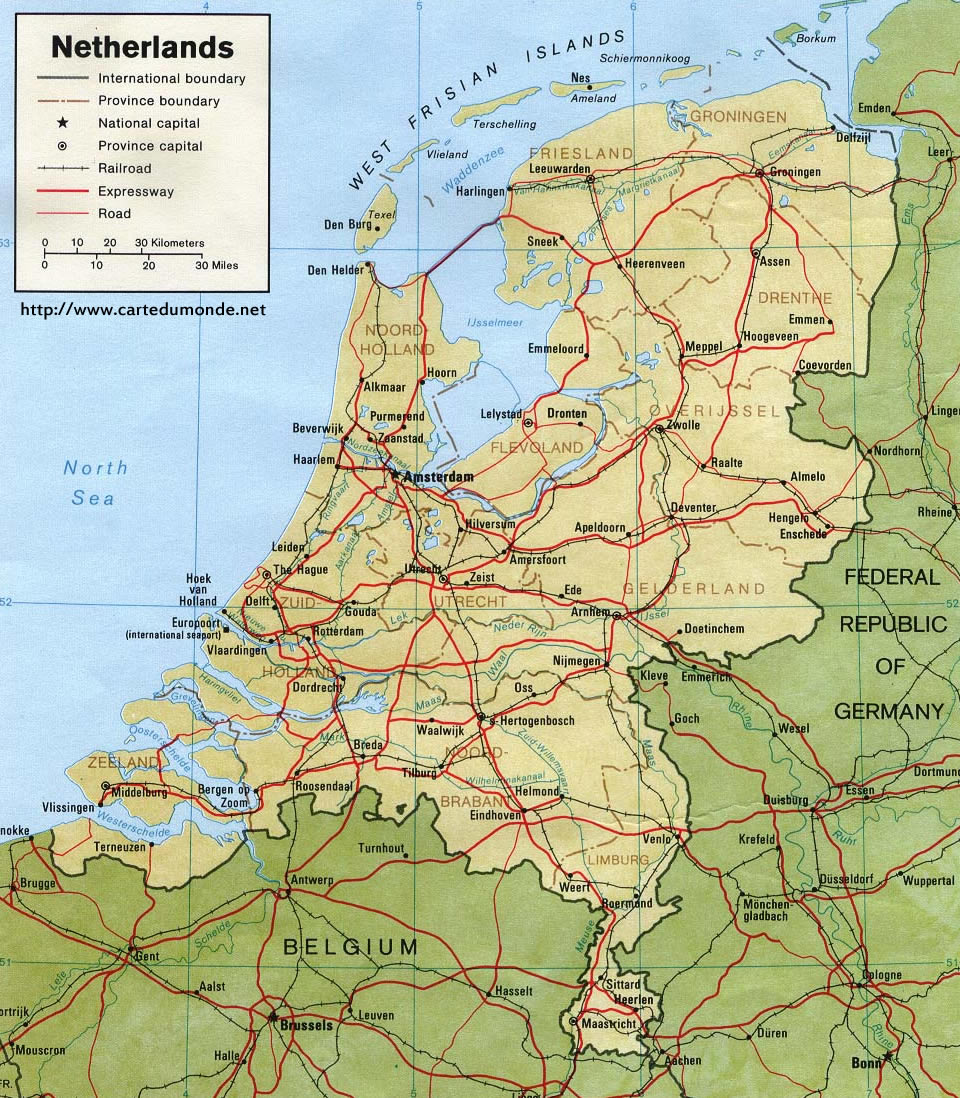 Kaart land Kaart Nederland