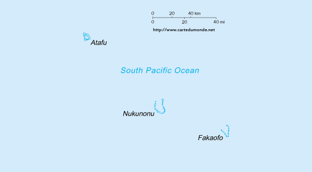 Grande carte Tokelau
