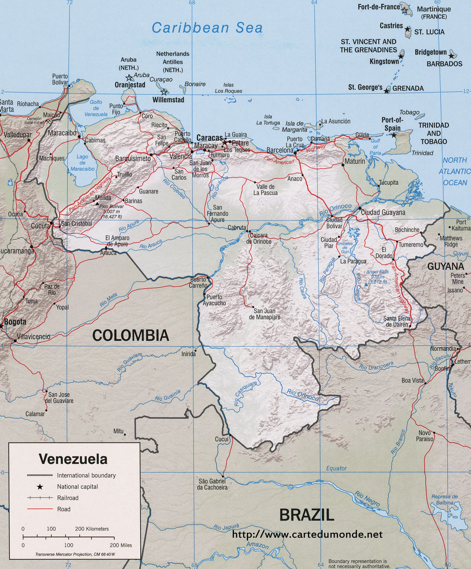 Venezuela Laminated Map (B Amp;B) Free Download