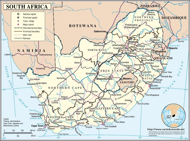 Map South Africa