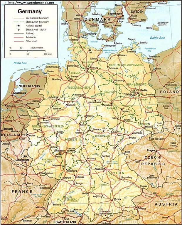 Mapa Alemania