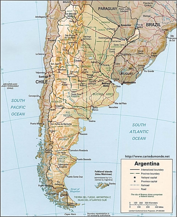 Karte Argentinien