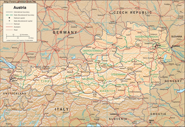 Carte Autriche