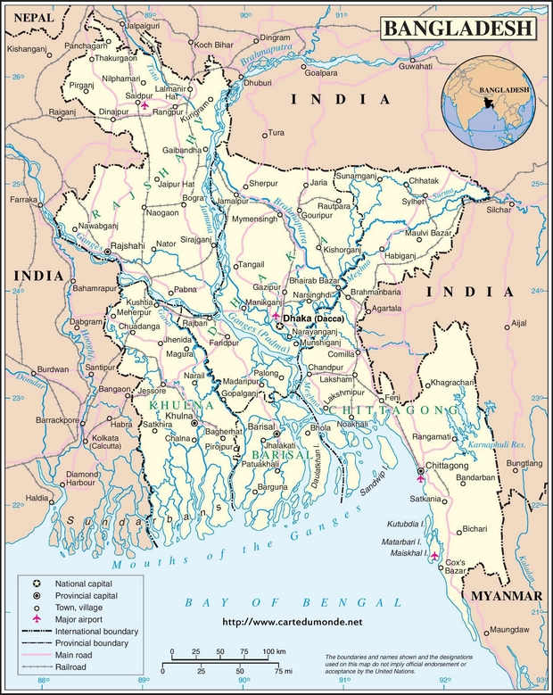 Mapa Bangladesh