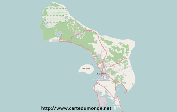 Mapa Bonaire, San Eustaquio y Saba