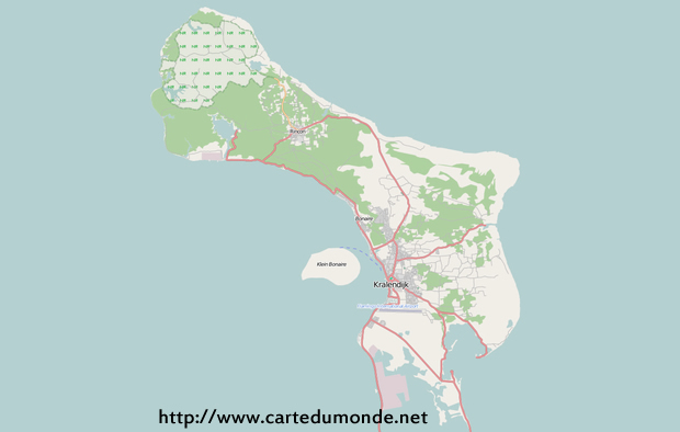 Map Bonaire, St. Eustatius, and Saba