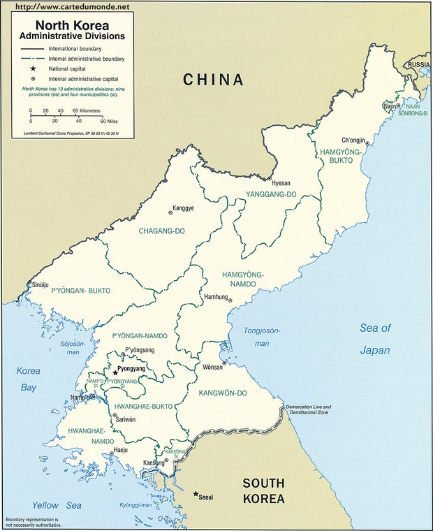 Map North Korea