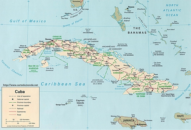 Mapa Kuba