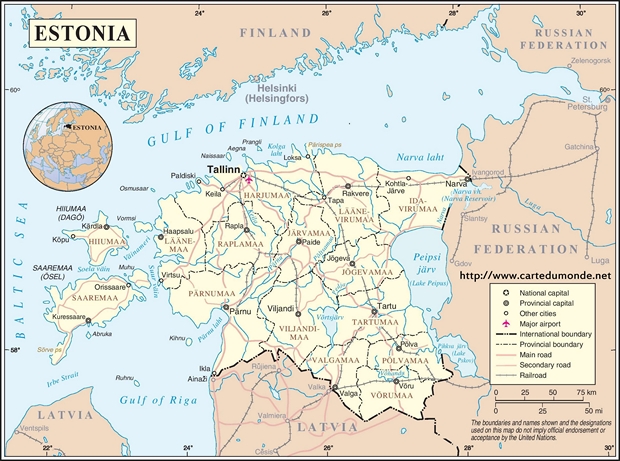 Mapa Estonia