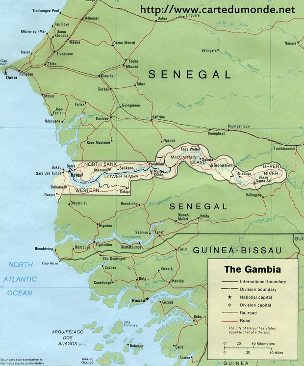 Mapa Gambia