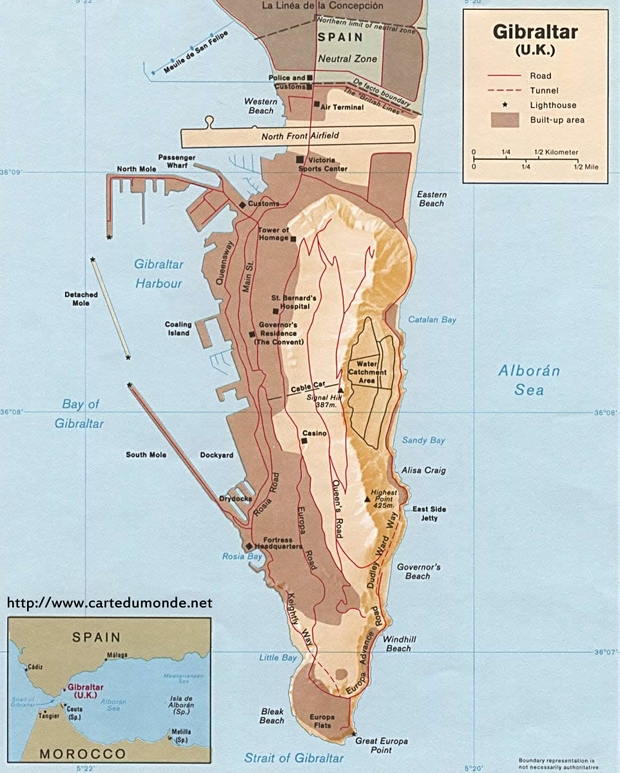 Mapa Gibraltar