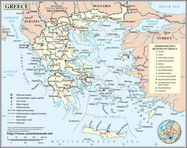 Map Greece
