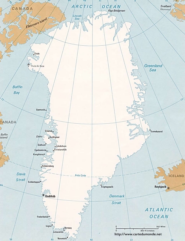 Carte Groenland