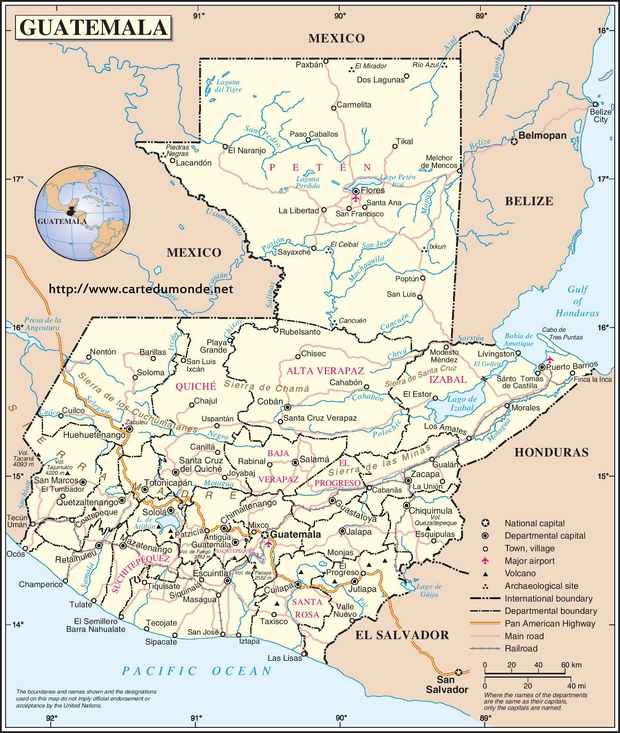 Mapa Guatemala