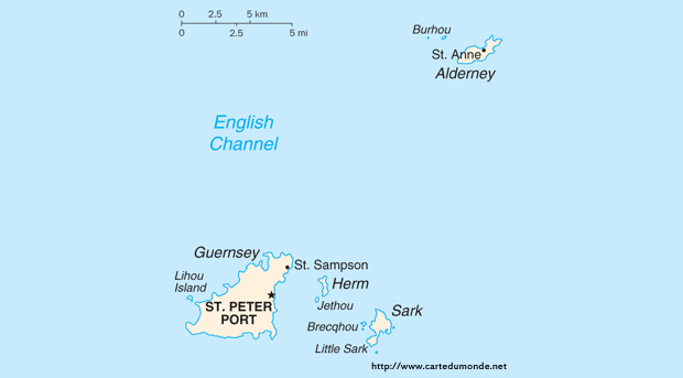 Kaart Guernsey